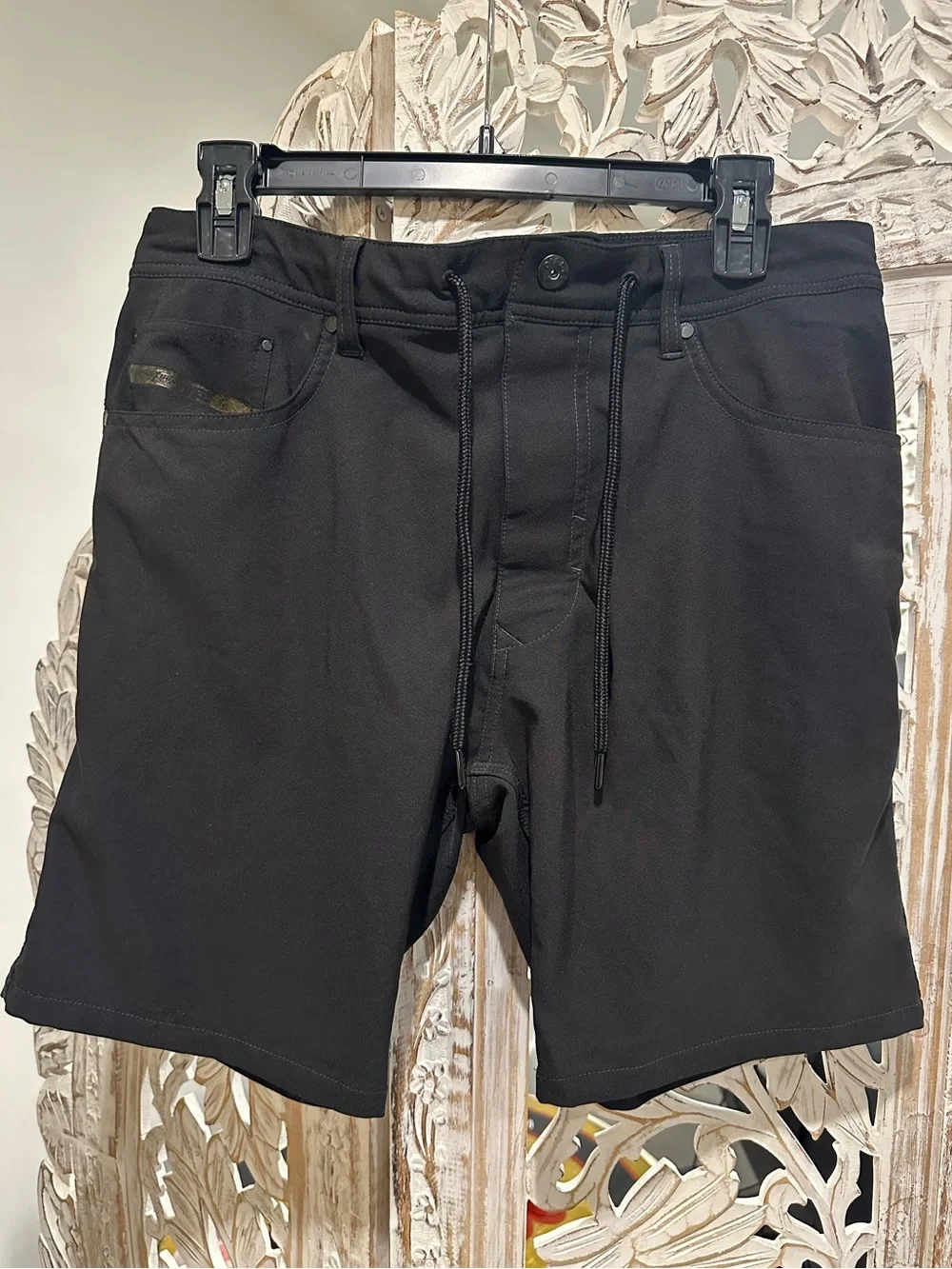 Diesel Black Men's Drawstring board shorts-stretch